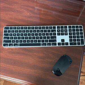 Gently used Apple brand wireless keyboard and mouse